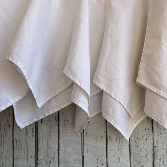 Catherines Womens Midi Skirt Plus Size 3X Linen Blend Fairy Asymmetric Fit&Flare - Picture 4 of 10